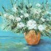 Terra Cotta Vase - Large Floral Painting on canvas | Oil And Acrylic Painting in Paintings by Filomena Booth Fine Art. Item made of canvas works with contemporary & modern style