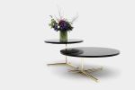 Consort Side Tables | Tables by ARTLESS | 12130 Millennium Dr in Los Angeles. Item made of brass & stone