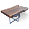 Live Edge Coffee Table | Tables by Ironscustomwood. Item made of wood with metal