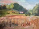 How The Dry Fields Leaned | Oil And Acrylic Painting in Paintings by Julia Lawing Fine Art. Item made of canvas with synthetic