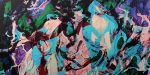 Reprise | Oil And Acrylic Painting in Paintings by Anne Blenker. Item made of canvas & synthetic