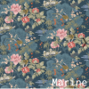 Birds and Blossom ottoman or window seat | Benches & Ottomans by Sadie Dorchester. Item made of fabric