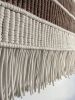 Large Macramé Wall Hanging Striped Brown Melange | Macrame Wall Hanging in Wall Hangings by MACRO MACRAME by Maeve Pacheco. Item made of oak wood & cotton compatible with contemporary and japandi style