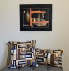 Collage Print Throw Pillow | Cushion in Pillows by Bent Street Collage Art & Design. Item composed of cotton in boho or mid century modern style