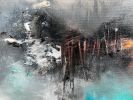 Opal & Onyx | Oil And Acrylic Painting in Paintings by Nicholas Kriefall. Item made of canvas compatible with contemporary style