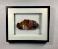 16x20 Framed Stone Artwork (Arizona Rainbow Petrified Wood) | Wall Hangings by Scott Gentry Sculpture, LLC. Item made of wood with stone works with contemporary style