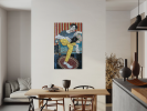 Long Legged Reader | Wall Sculpture in Wall Hangings by Gila Mosaics Studio. Item composed of ceramic in boho or contemporary style