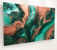 Copper Bay | Oil And Acrylic Painting in Paintings by Skevi - Your Abstract Artist. Item made of wood with synthetic