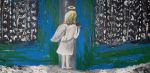 Guardian Angel | Oil And Acrylic Painting in Paintings by Elena Parau. Item made of wood & canvas compatible with contemporary and country & farmhouse style
