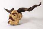 Hand-Carved Mythological Character Study | Decorative Objects by Holzkunst Samuel Meisinger. Item made of wood works with art deco style