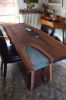 Walnut dining table with epoxy inlay | Tables by Abodeacious