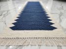 Handwoven Grey Wool Stair Runner | Runner Rug in Rugs by Evergreen Carpets. Item composed of wool in boho or minimalism style