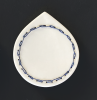 4 Blue Stitched Geometric Ceramics | Wall Sculpture in Wall Hangings by Elizabeth Prince Ceramics. Item composed of ceramic compatible with mid century modern and contemporary style