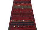 Vintage Persian Bidjar Kilim in Red, Blue and Green | Area Rug in Rugs by Rug and Kilim