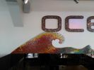 Ocean Beach Restaurant Mosaic Signage and Frieze | Murals by Paul Siggins - The Mosaic Studio | Ocean Beach in Southend-on-Sea. Item composed of synthetic