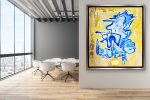 The Liar | Oil And Acrylic Painting in Paintings by Jacob von Sternberg Large Abstracts. Item made of canvas with synthetic