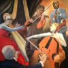 Vellum Quartet | Oil And Acrylic Painting in Paintings by Katherine Larson | Vellum in Ann Arbor. Item composed of canvas and synthetic