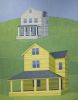 'Two Houses' oil painting by Scott Redden | Oil And Acrylic Painting in Paintings by Scott Redden. Item composed of linen & synthetic