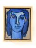 Blue headed woman | Paintings by Rebecca Jack