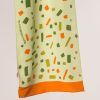 "Cabrera" green screen-printed 100% silk foulard | Apparel & Accessories by Natalia Lumbreras. Item composed of fabric