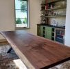 The Victoria Dining Table | Live Edge Dining Table | Tables by TRH Furniture. Item made of walnut with steel