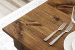 Traditional Farmhouse Table with Turned Legs | Dining Table in Tables by Hazel Oak Farms. Item made of oak wood works with minimalism & country & farmhouse style