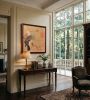 Song Dynasty Emperor Huizong "Peach Pigeon" Museum Silk Art | Oil And Acrylic Painting in Paintings by Dynasty Artisan. Item made of wood with fabric works with contemporary & eclectic & maximalism style