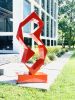 Fortuna II Modern Tall Outdoor/Indoor Abstract Sculpture | Sculptures by VK Sculptures. Item made of metal compatible with mid century modern and contemporary style