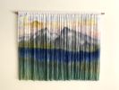 PEAKS PASTEL Mountain Landscape Wall Tapestry | Wall Hangings by Wallflowers Hanging Art. Item made of oak wood with wool works with boho & country & farmhouse style