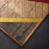 ''Aztec Trio Burgundy'' Wood Wall Art | Mixed Media by Skal Collective. Item composed of wood