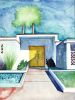 Yellow Door Palm Springs | Mixed Media in Paintings by Catherine Twomey