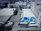 "Overlook in Blue" Mural in Dogpatch | Street Murals by Nicole Mueller. Item made of synthetic