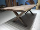 Living edge dining table, kitchen table, walnut wood table, | Tables by LuxuryEpoxyFurniture. Item made of wood