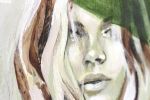 Raw | Mixed Media by Hannah Chloe. Item composed of canvas and synthetic