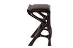 Amorph Chimera Bar stool Solid Wood with Ebony Finish | Chairs by Amorph. Item made of walnut with leather