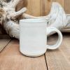 Rustic Dad Mug - White on Brown Clay | Drinkware by Pretty Little Pots. Item made of stoneware works with country & farmhouse & industrial style