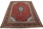 Vintage Red Traditional 10' x 13' Kashan Persian Rug | Area Rug in Rugs by Magic Rugs. Item composed of wool in traditional style