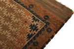 Hand-Knotted Antique Baluch Rug in Beige-Brown and Orange | Area Rug in Rugs by Rug and Kilim