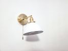 Pull Chain Directional, Wall Brass Sconce, Coastal Light | Sconces by Retro Steam Works. Item made of brass works with modern style
