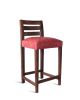 Renzo Solid Argentine Rosewood Leather Stool by Costantini | Counter Stool in Chairs by Costantini Design. Item made of wood & leather
