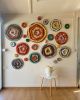 Custom Round Woven Wall Hanging Artwork | Wall Sculpture in Wall Hangings by Emily Nicolaides. Item composed of fiber in boho or contemporary style