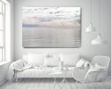 Silver Ocean 11 | Oil And Acrylic Painting in Paintings by Irena Orlov. Item made of canvas
