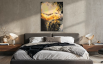 Côte d'Azur Stone - Limited Edition Abstract Art | Prints in Paintings by ZYŪMIN. Item made of wood with canvas works with mid century modern & contemporary style