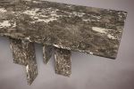 Luna Rectangular Dark Emperador Marble Dining Table | Tables by HamamDecor LLC. Item composed of marble compatible with mediterranean and modern style