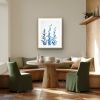 Spring Poppies (30 x 22" cyanotype painting on paper) | Watercolor Painting in Paintings by Christine So. Item composed of paper in boho or country & farmhouse style