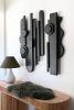 Brutalist Architectural Wall Sculpture | Wall Hangings by Blank Space Studios. Item composed of oak wood