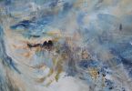 Abstract #160 | Oil And Acrylic Painting in Paintings by Jennifer Hayes | Four Seasons Hotel St. Louis in St. Louis. Item made of canvas with synthetic