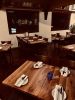 European Walnut Tables | Dining Table in Tables by Toncha Hardwood | La Casa Ouzeria Restaurant in Penticton. Item composed of walnut and metal