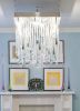 Pioggia Grigio | Chandeliers by Illuminata Art Glass Design by Julie Conway. Item made of glass works with minimalism & contemporary style