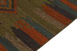 1980s Vintage Sofreh Kilim rug in Green with Blue and Orange | Area Rug in Rugs by Rug and Kilim